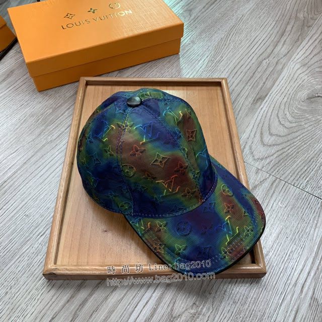 LV新品男士帽子 路易威登紮染印花鴨舌帽棒球帽  mm1333